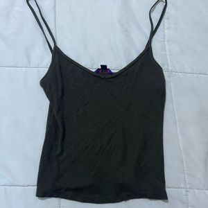 green cropped tank top